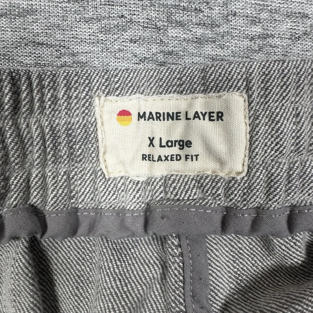 Marine Layer Chalet Relaxed Fit Lounge Pant Mens XL Gray Twill Stretch Saturday